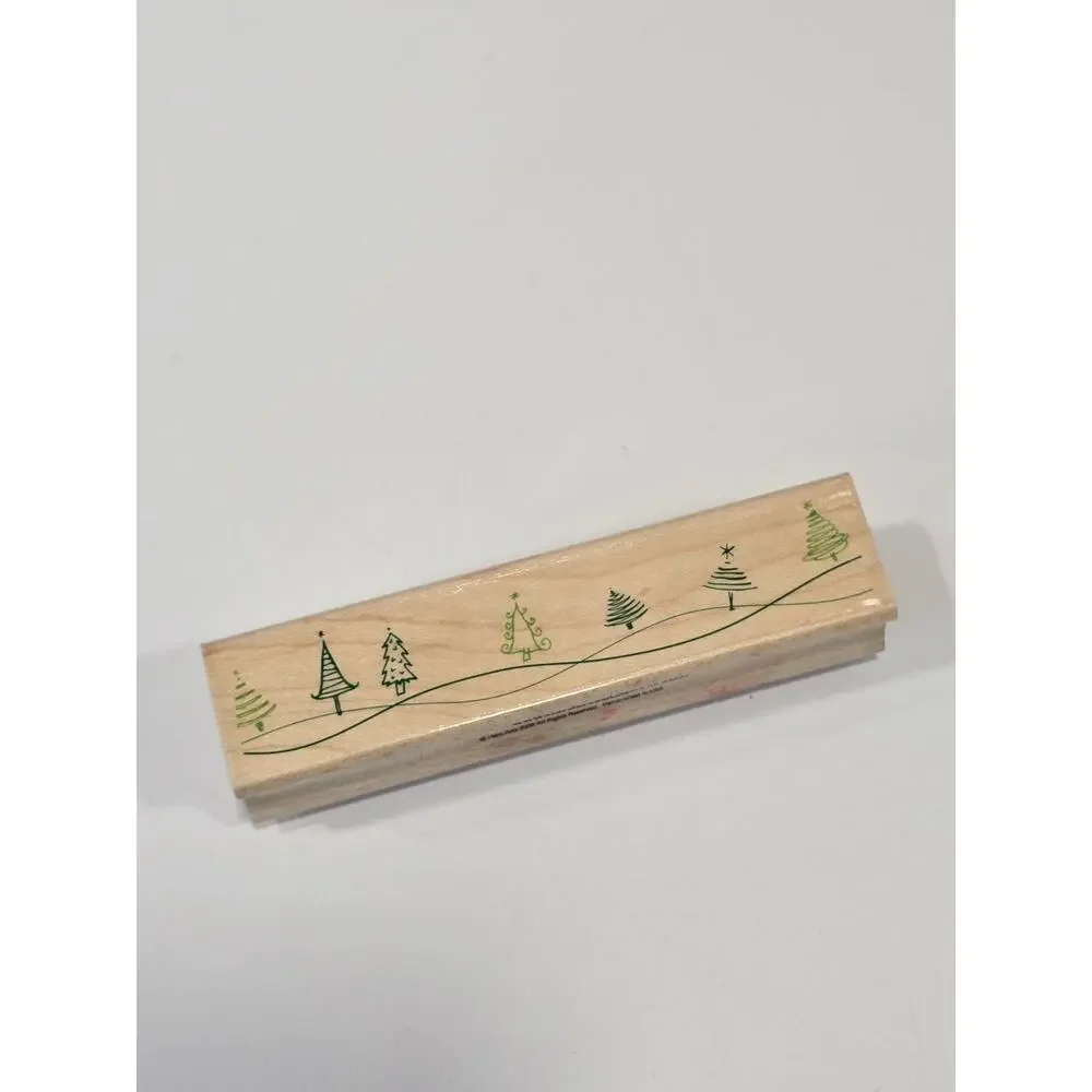 Hero Arts Rubber Stamp F4238 Wavy Trees Christmas Holiday Border Card Making